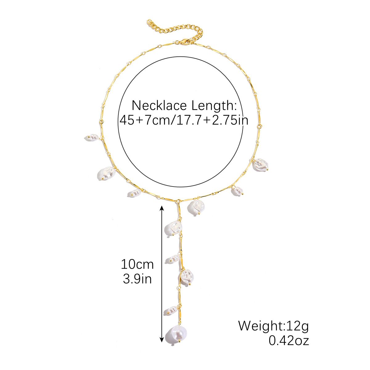 Jewelry simple pearl long necklace niche long Y-shaped pearl necklace
