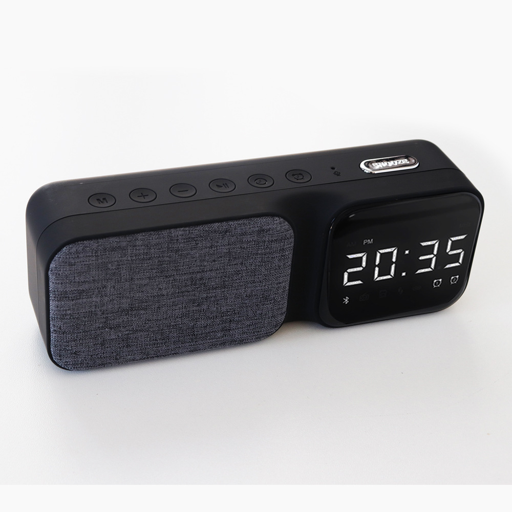Electronic Clock Bluetooth Speaker Desktop Home Fabric Wireless Audio Portable Gift Bluetooth Speaker Student Alarm Clock