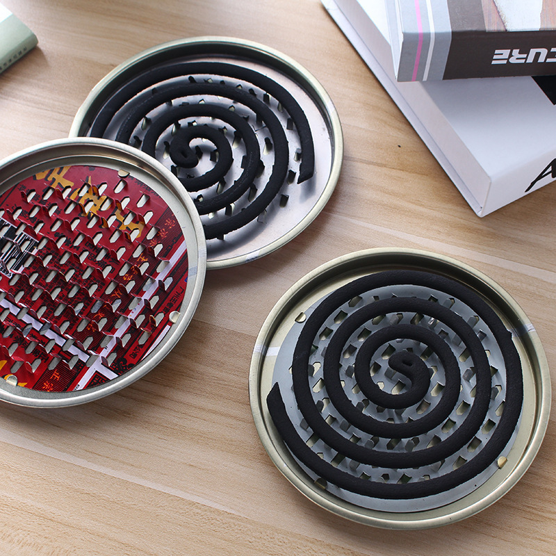 Lidded mosquito coil holder outdoor hanging mosquito repellent heat insulation mosquito coil box indoor multifunctional mosquito killer portable