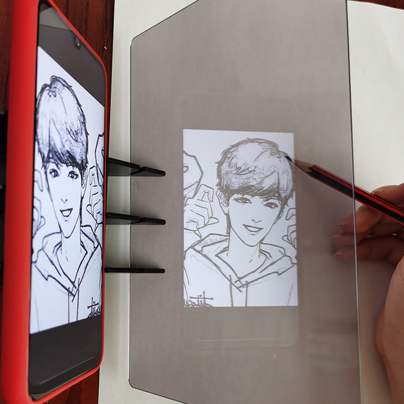 Drawing optical tracing copy table, anime drawing tool, sketch draft tracing stand, universal for mobile phone and tablet