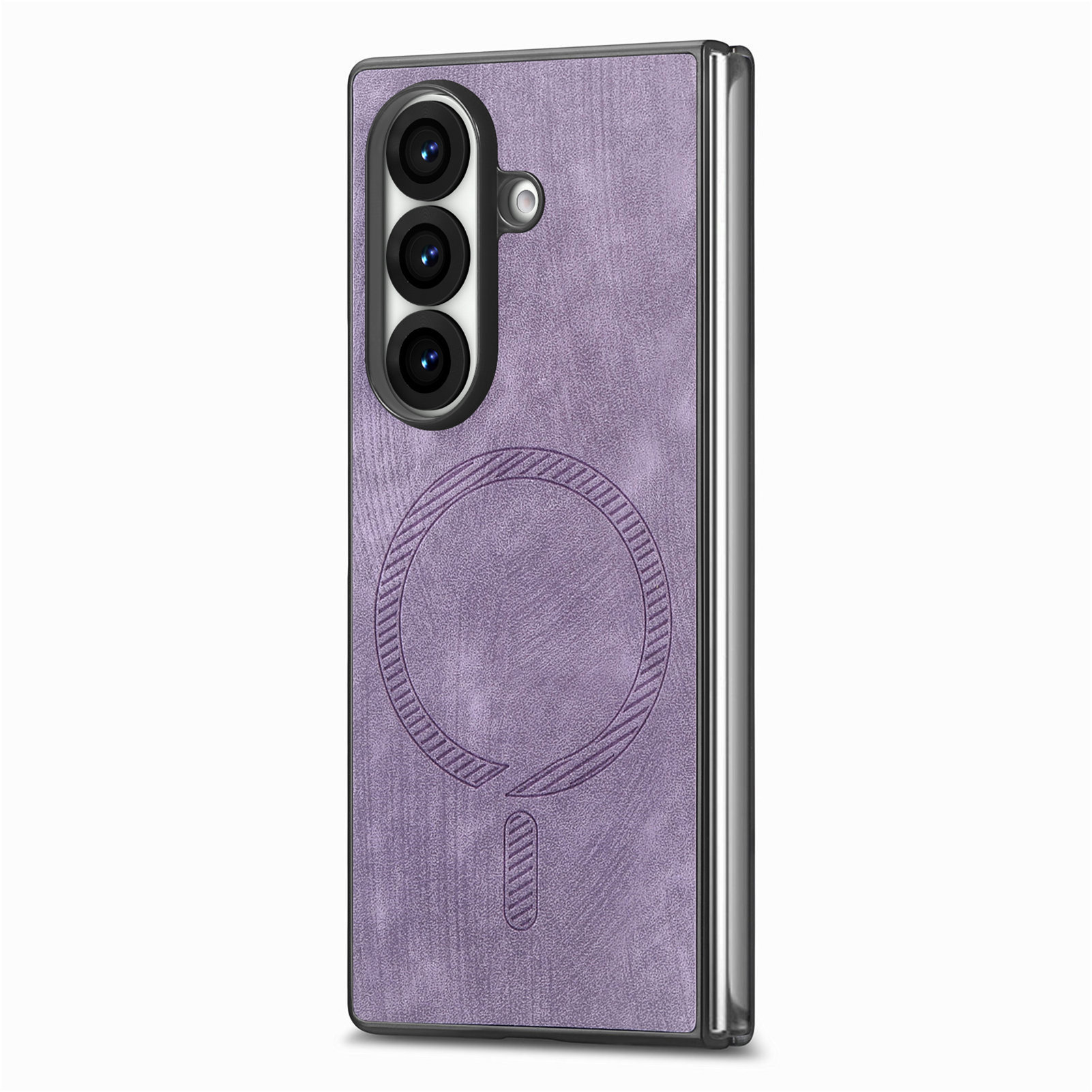 For Samsung Z Fold7 folding screen phone case Z Fold6 skin feel magnetic leather texture folding protective case