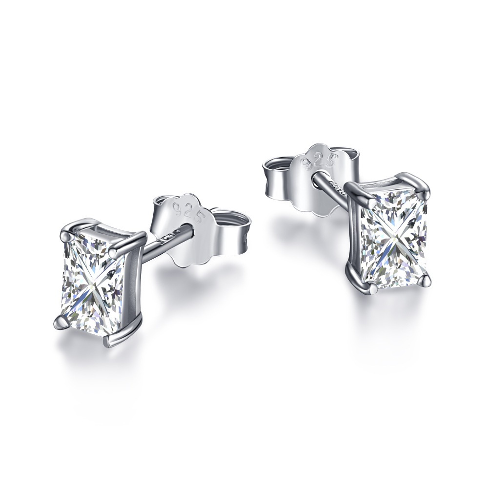 S925 sterling silver ear studs for women, small high-carbon diamond 5A grade zircon earrings ear accessories