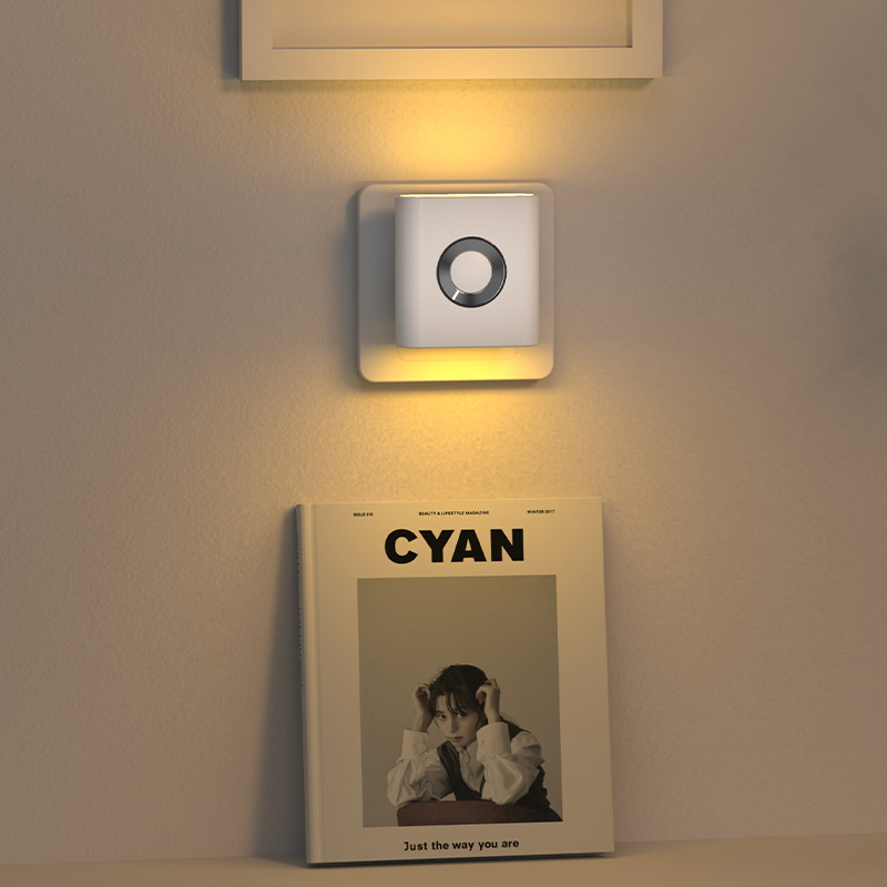 Human body induction light, people leave the light off, people come on, bedroom bedside cabinet sleep new small night light