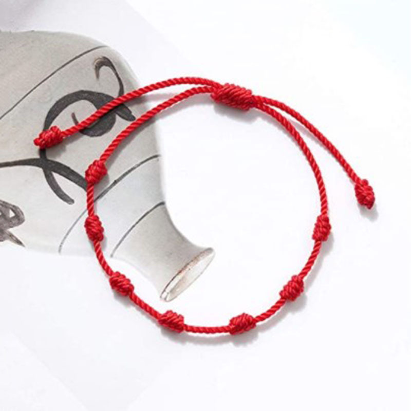 Handwoven Adjustable Evil Eye Red Rope Bracelet Turkish Eye Handmade