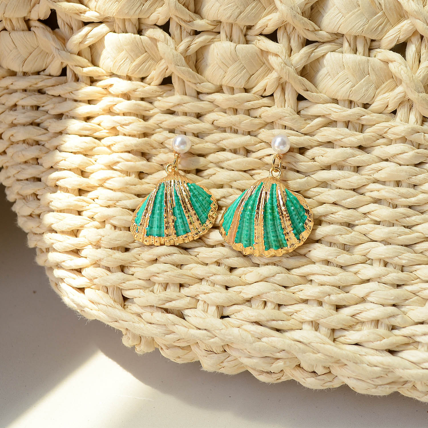 New Shell Conch Earrings Exaggerated Earrings Women Bohemian Beach Vacation Style Jewelry