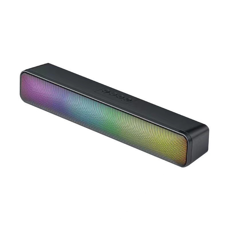 New Desktop Computer Colorful Bluetooth Speaker Portable Plug-in Card Subwoofer RGB Bluetooth Audio High Volume Sound
