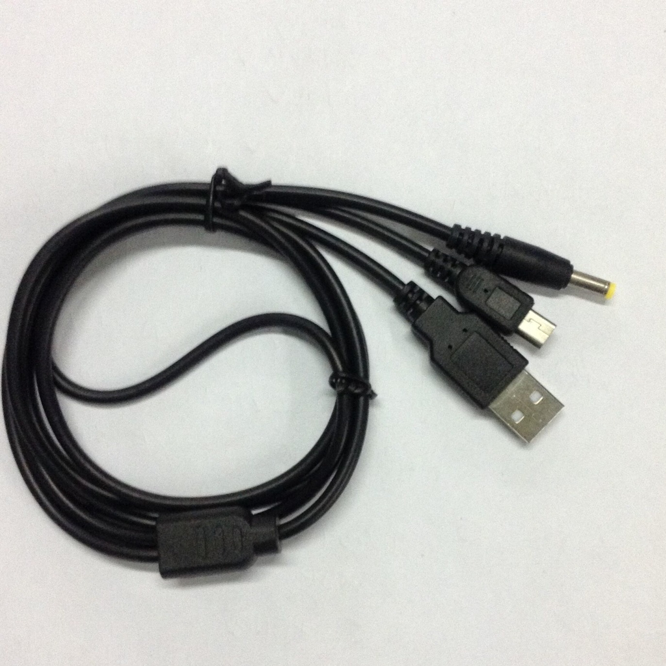 PSP charging cable 2-in-1 mini 5P data cable 1.2M black compatible fast charge handheld console