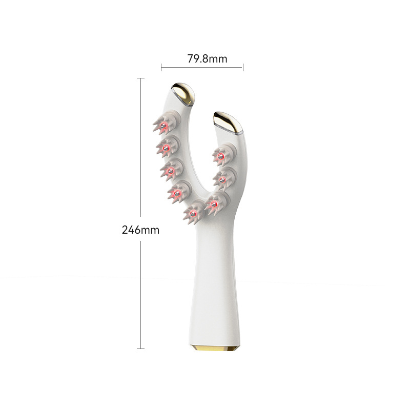 New head massager, EMS microcurrent red light massage comb, electric massage comb for scalp care massage instrument