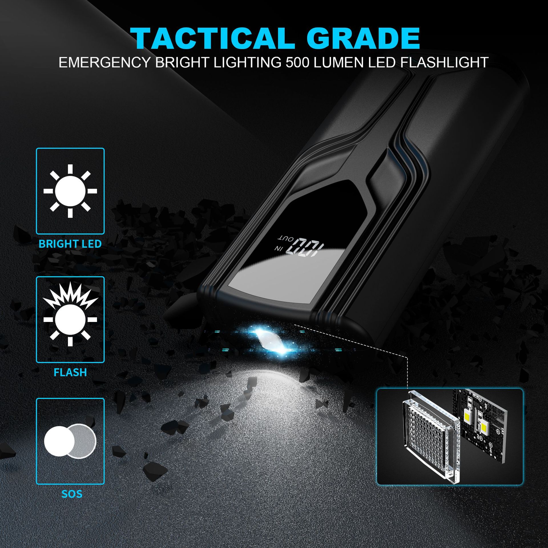 New 10000mAh Large Capacity Emergency Start Power Bank Jump Starter Multifunctional Booster