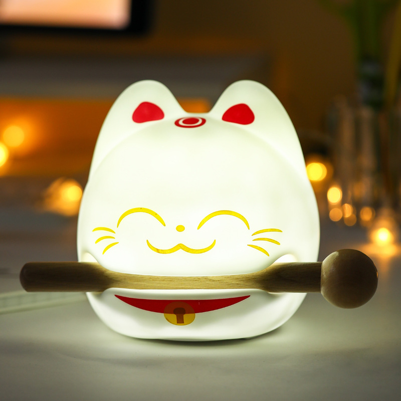 Tap wooden fish lamp Bluetooth speaker stress relief Qixi Festival birthday gift subwoofer cartoon home ornament Y580