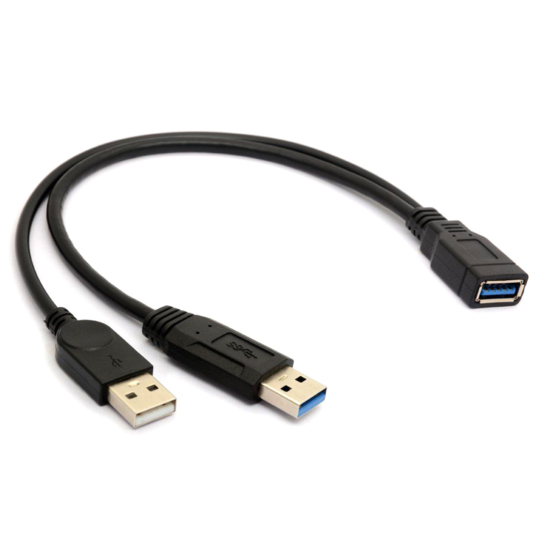 USB 3.0 one male to two female adapter cable one-to-two extension cable USB splitter for computer