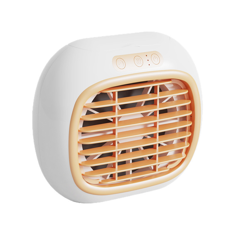 New Night Light Cooler Fan Mini USB Charging Desktop Cooling Small Air Conditioner Portable Spray Small Fan