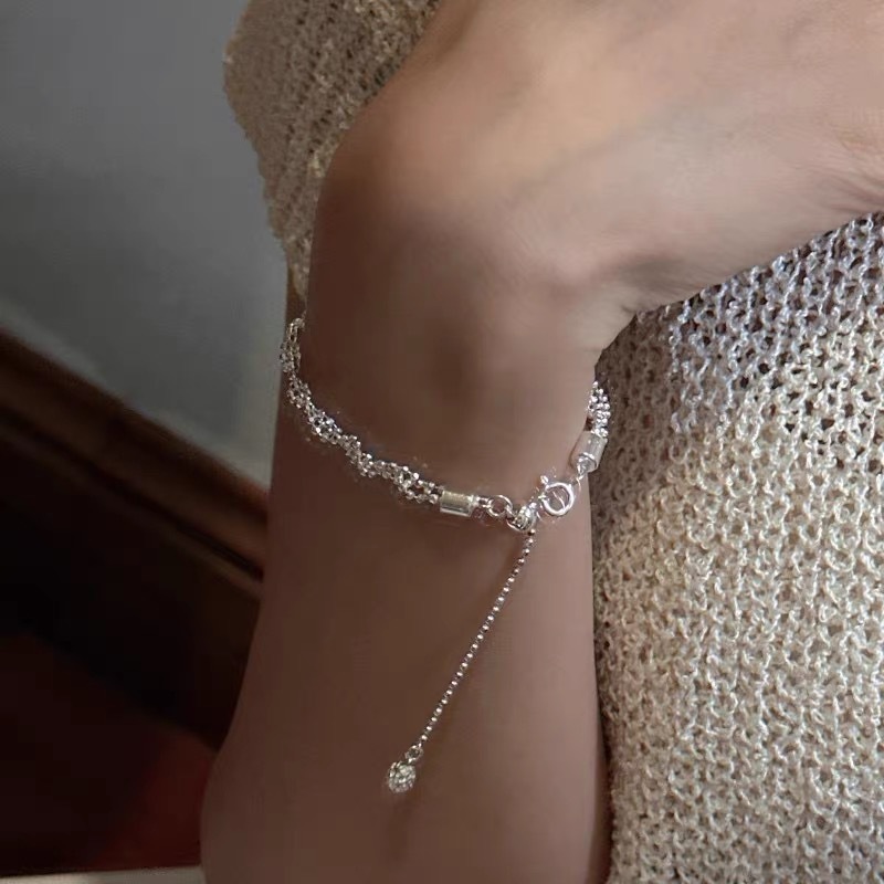 Moonlight hanging tassel lace necklace and bracelet, multiple ways to wear, niche collarbone chain