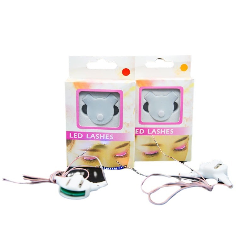 New LED Glowing Eyelash Sticker Eight Kinds of Flash False Eyelashes Night Light Non-Implantable Halloween
