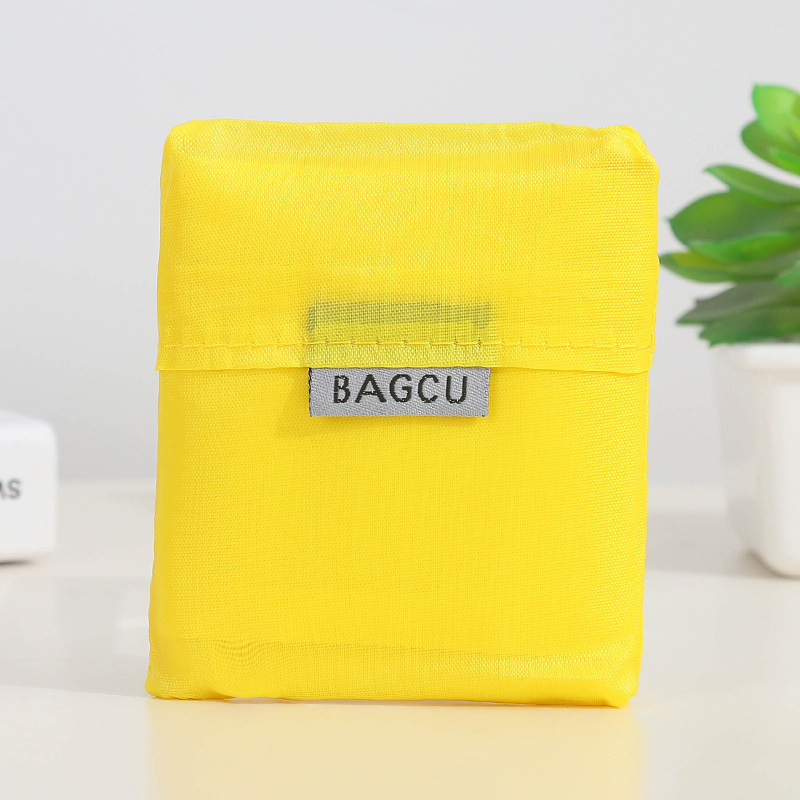 Waterproof Shopping Bag, Portable Plastic Bag for Supermarket, Eco-friendly Solid Color Foldable Storage Bag