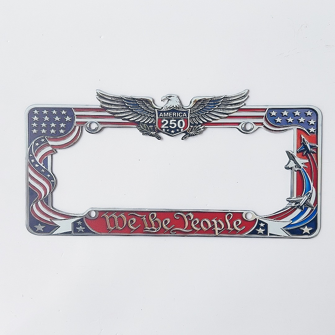 2026 USA 25th Anniversary Commemorative License Plate Frame Independence Day Eagle USA Anniversary Celebration License Plate