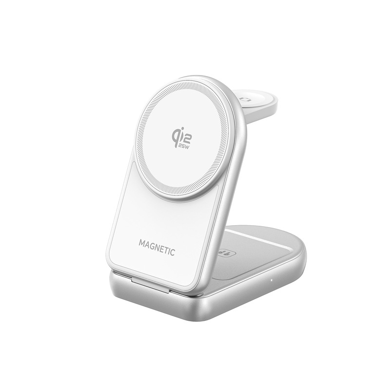 Wireless Charger Electronics New Product Qi2.2 Magnetic Foldable 3-in-1 Wireless Charger Fast 25W