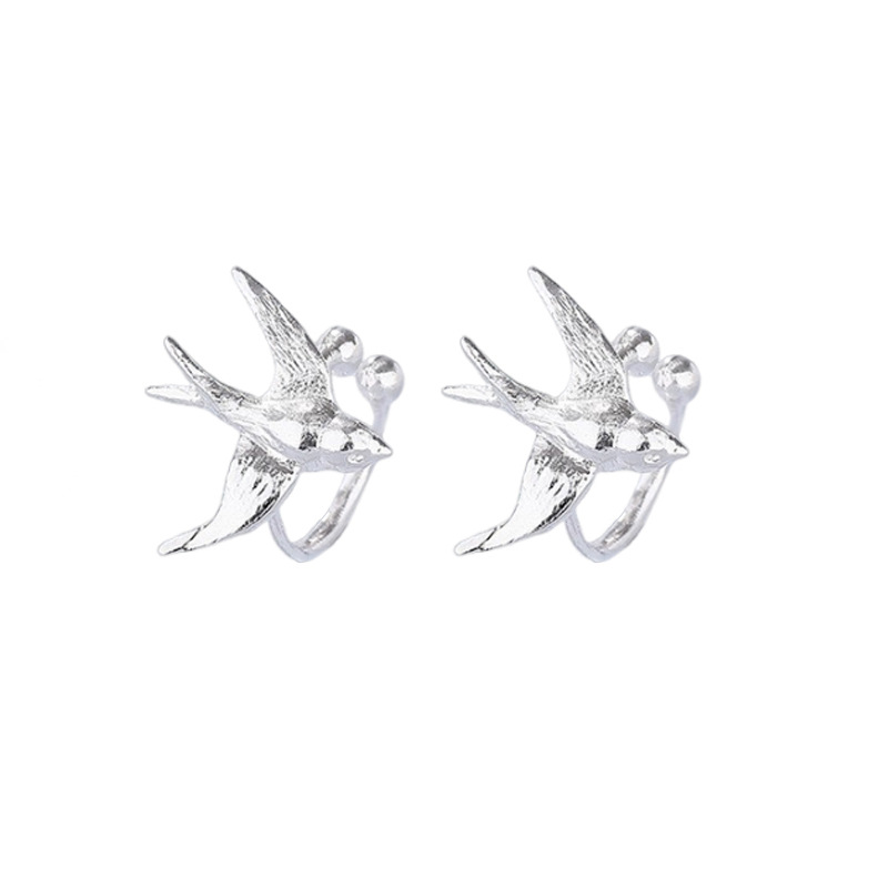 Cute Swallow Ear Clip Ear Cuff Playful Flying Bird Ear Cuff No Piercing for Women
