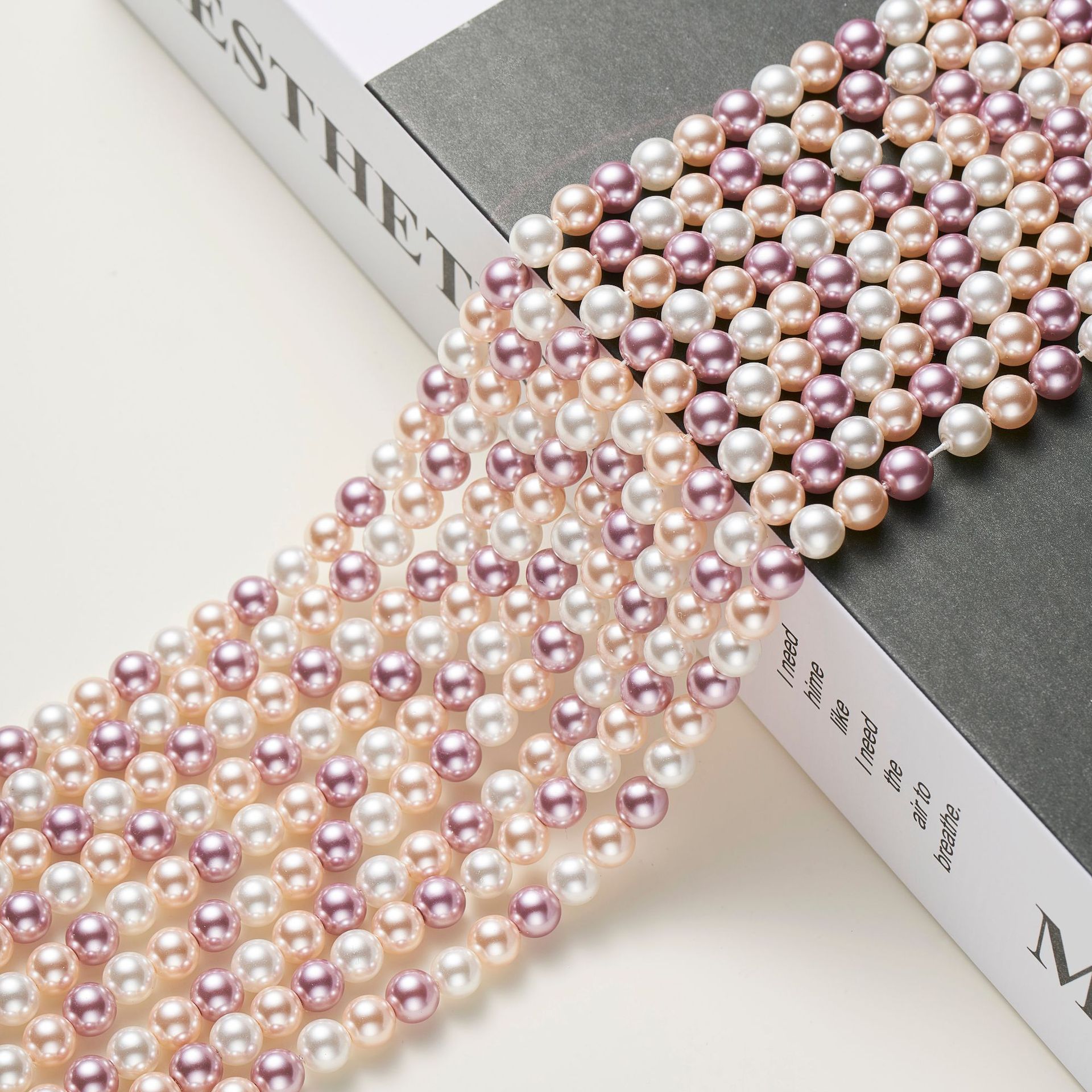 Swarovski South Sea Shell Pearl 3-16mm Straight Hole Shell Pearl DIY Jewelry Accessories Beads Loose Beads Glass Beads