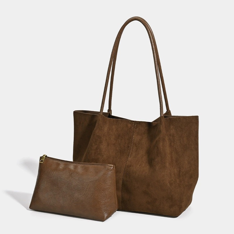 Autumn Winter Large Capacity Suede 2026 New Casual Commute Single Shoulder Handheld Mother-Child Tote Bag