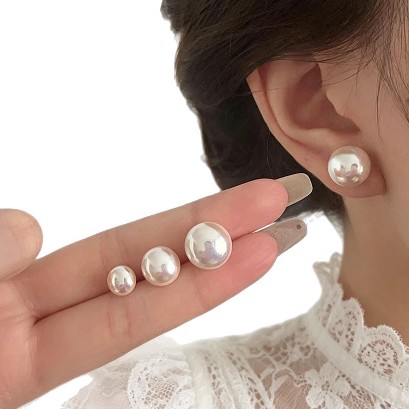 Swarovski Bun Pink Luster Pearl Earrings for Women S925 Sterling Silver Needle Earrings 2026 New Ear Accessories
