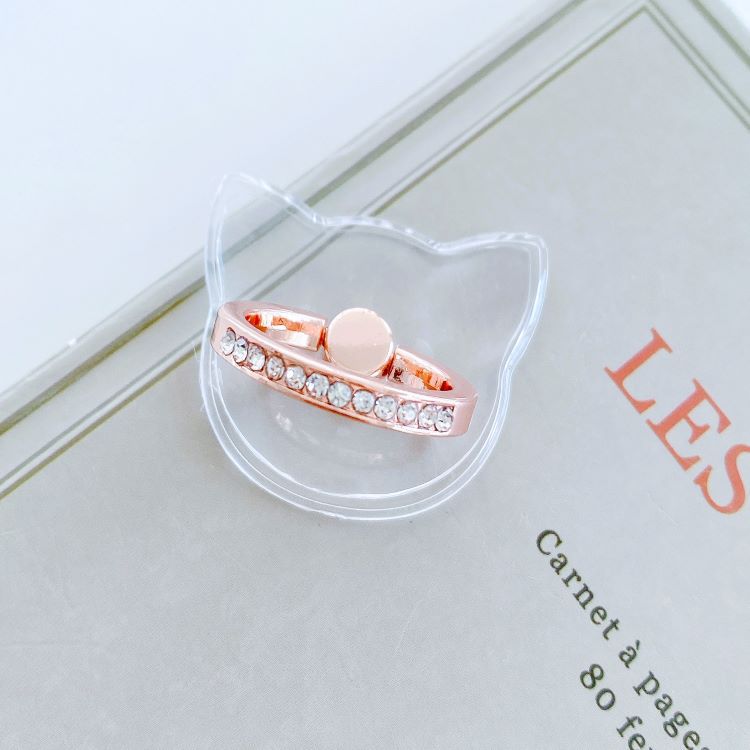 Rose gold diamond ring stand transparent acrylic ring stand transparent diamond ring buckle phone stand