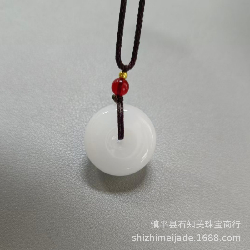 白玉25mm带绳子