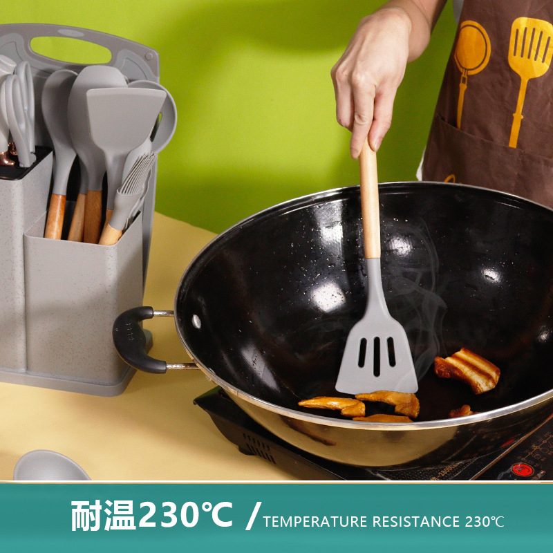 Silicone Spatula and Soup Spoon 19-Piece Set Non-Stick Silicone Spatula Multifunctional Silicone Kitchenware Knife Set