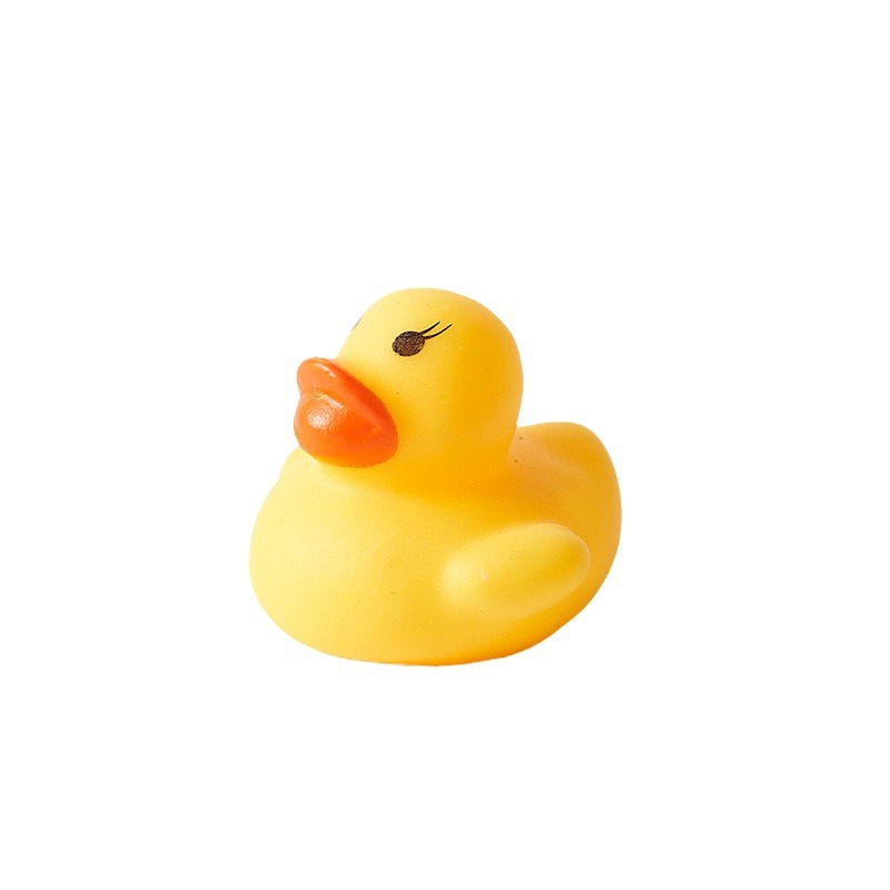 Little Yellow Duck Pinch and Calling Little Duck Toy Swimming Pool Duck Milk Tea Shop Small Gift Educational Toy