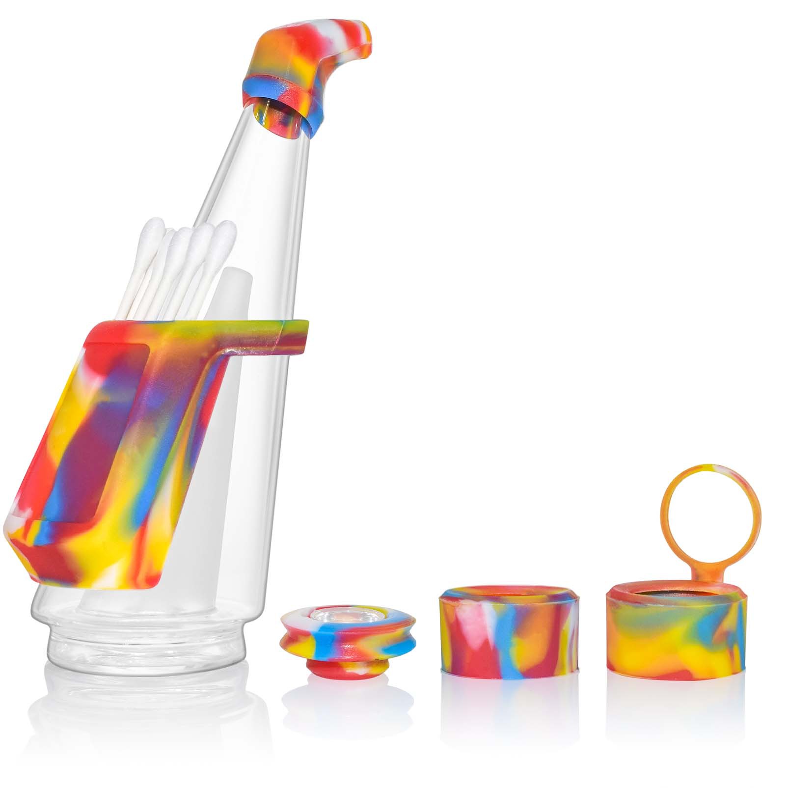 Rainbow 5-piece set replacement digital electronic accessories silicone protective cover for Puffco peak IVG