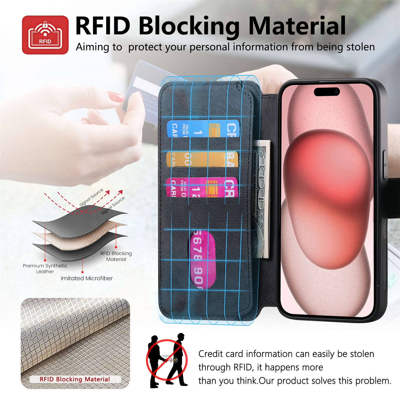New magnetic detachable for Apple 18 phone case Magsafe strong magnetic iPhone18 flip leather case 14p case