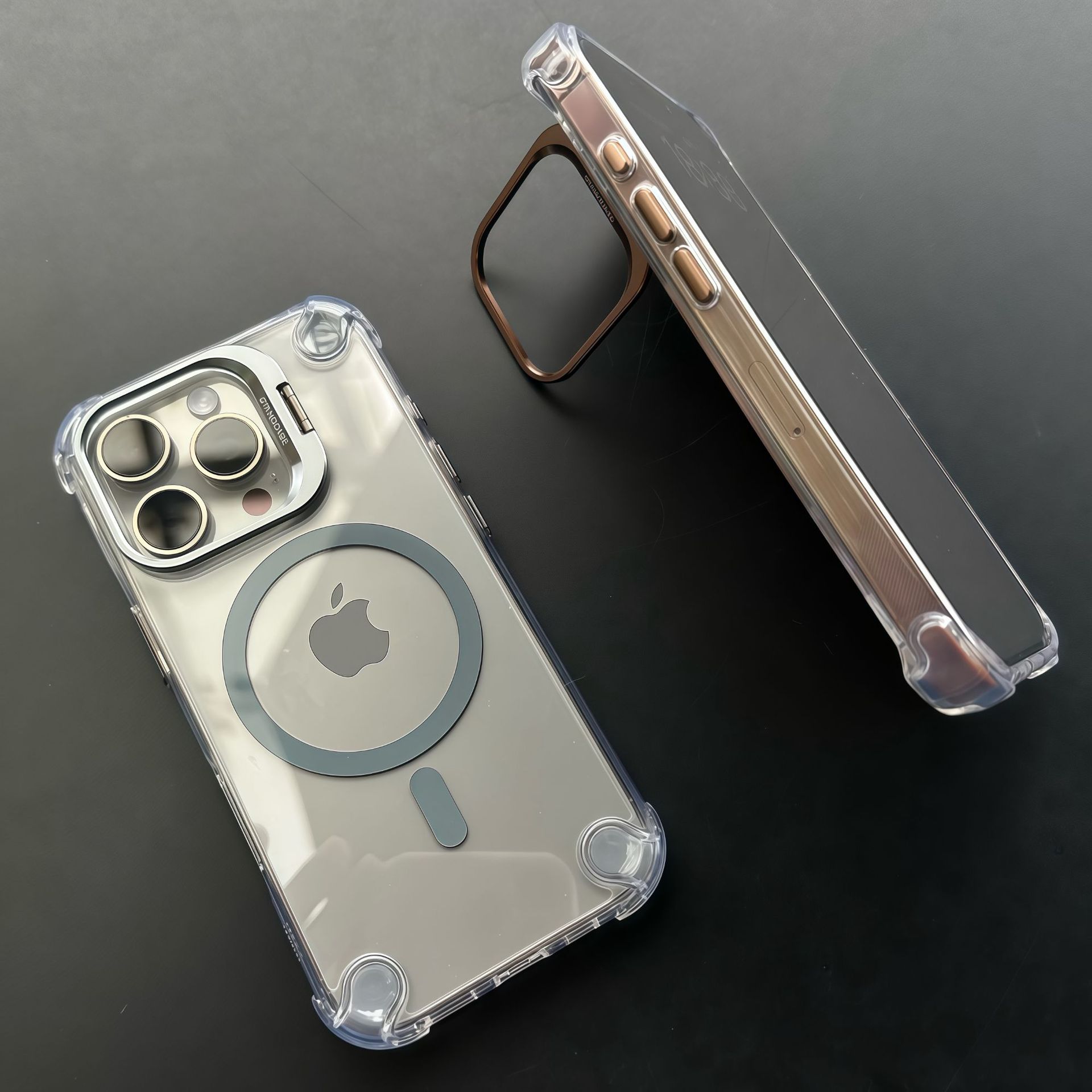 Magnetic charging phone case for iPhone 17, U3 lens stand, anti-drop for Apple iPhone 16, protective case for iPhone 17
