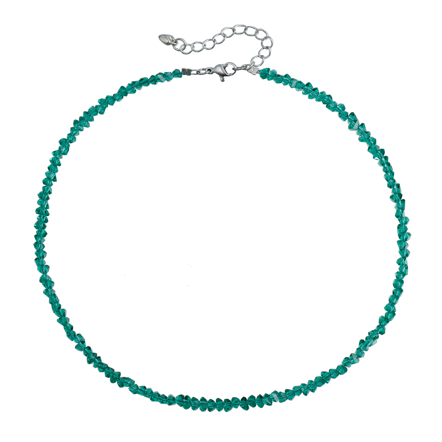Accessories Multi-faceted Glass Crystal Necklace for Women Simple Choker