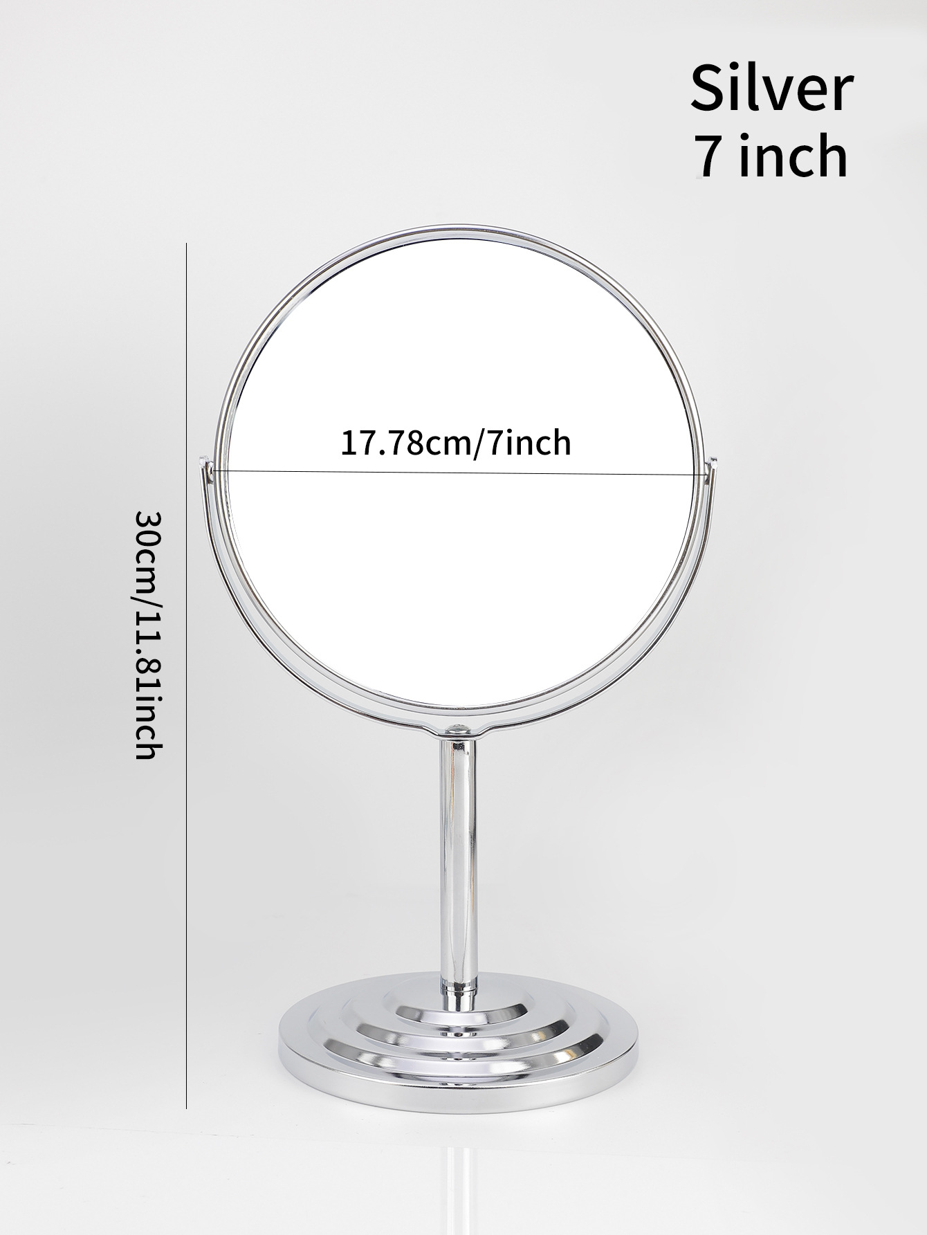 New 3/4/5/6 Inch Double-Sided Desktop Makeup Mirror Magnifying Rotating Mirror High Definition Desktop Dressing Table Mirror