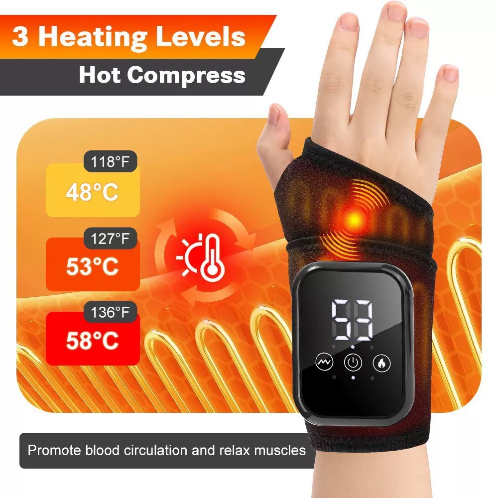 Strictly Selected Hand Massager Wrist Heat Compress Tenosynovitis EMS Electric Pulse Wrist Joint Physiotherapy Heating Wrist Massager