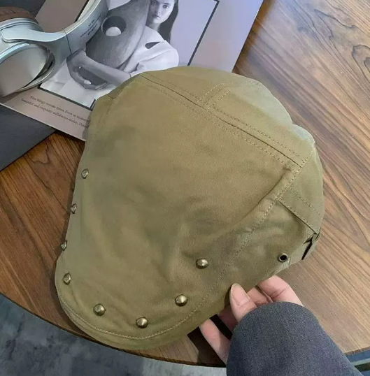 Rivet Forward Cap for Women, Spring/Autumn, Beret, Thin Sun Protection, Casual, Face Slimming