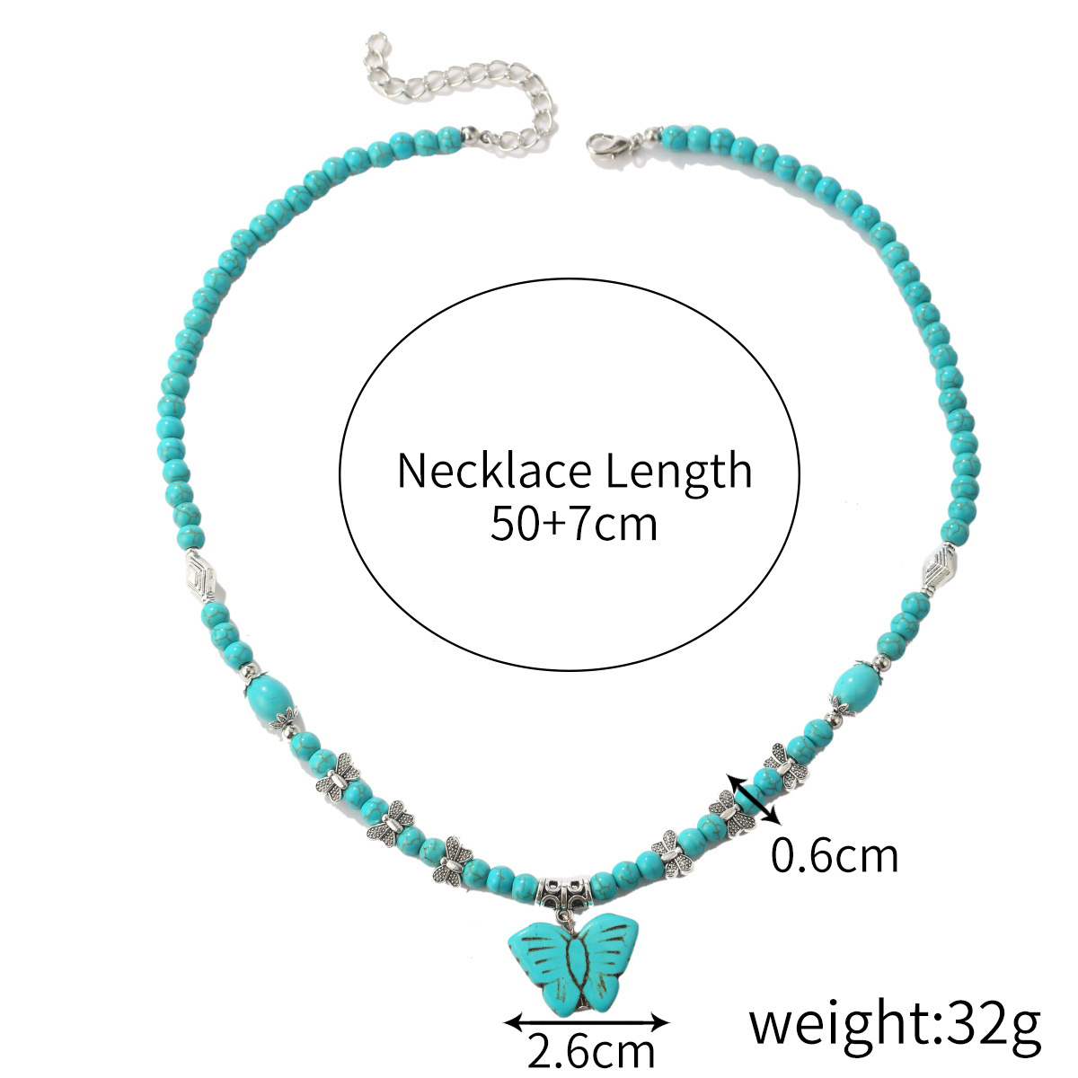 Necklace turquoise necklace Bohemian ethnic style turquoise necklace women