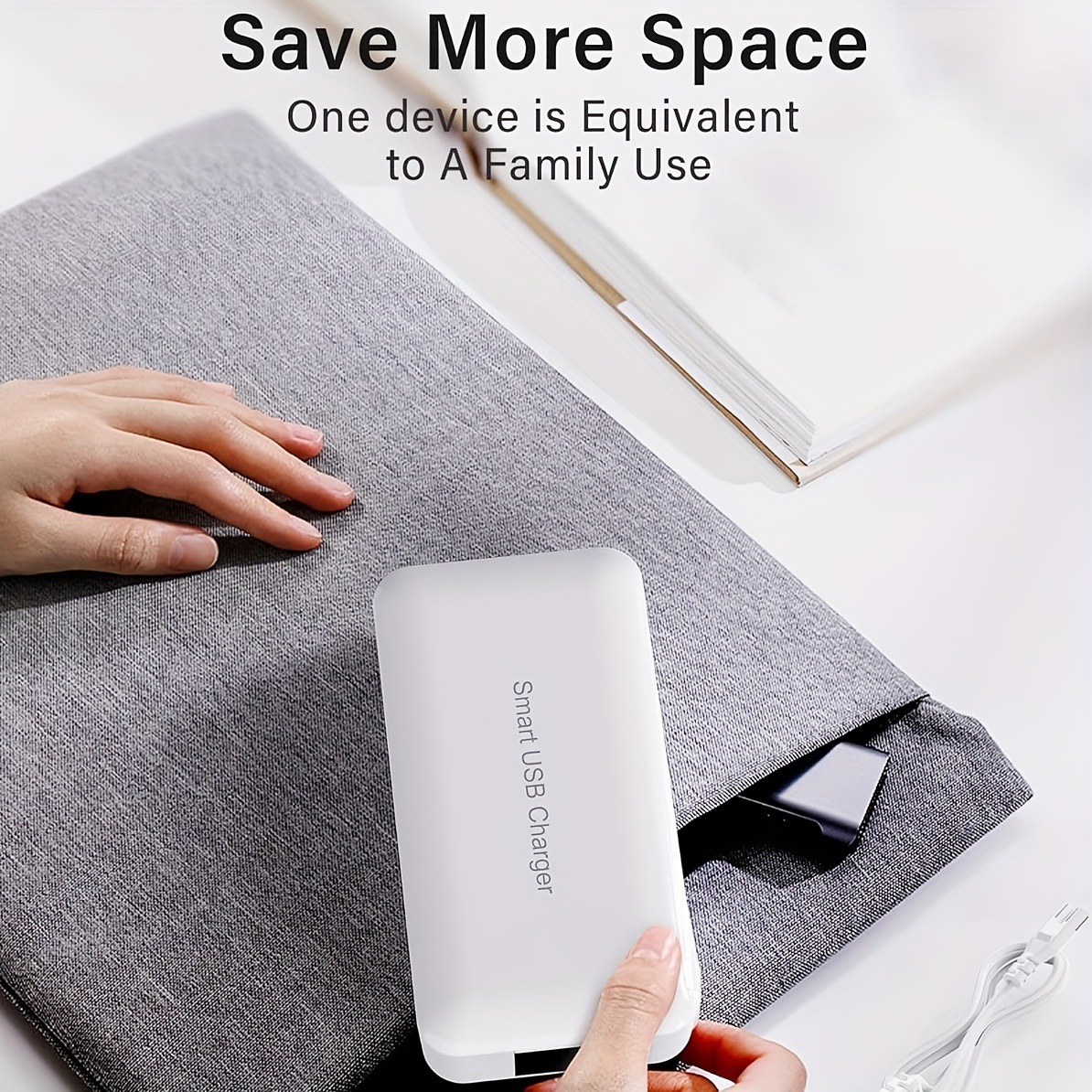 Multi-USB Port Desktop Fast Charger for Various Phones, Earphones, Power Banks, etc.