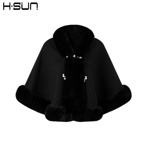 Winter Rabbit Fur Cape Outerwear Warm Women's Cheongsam Chinese Style Cape Outerwear Cardigan