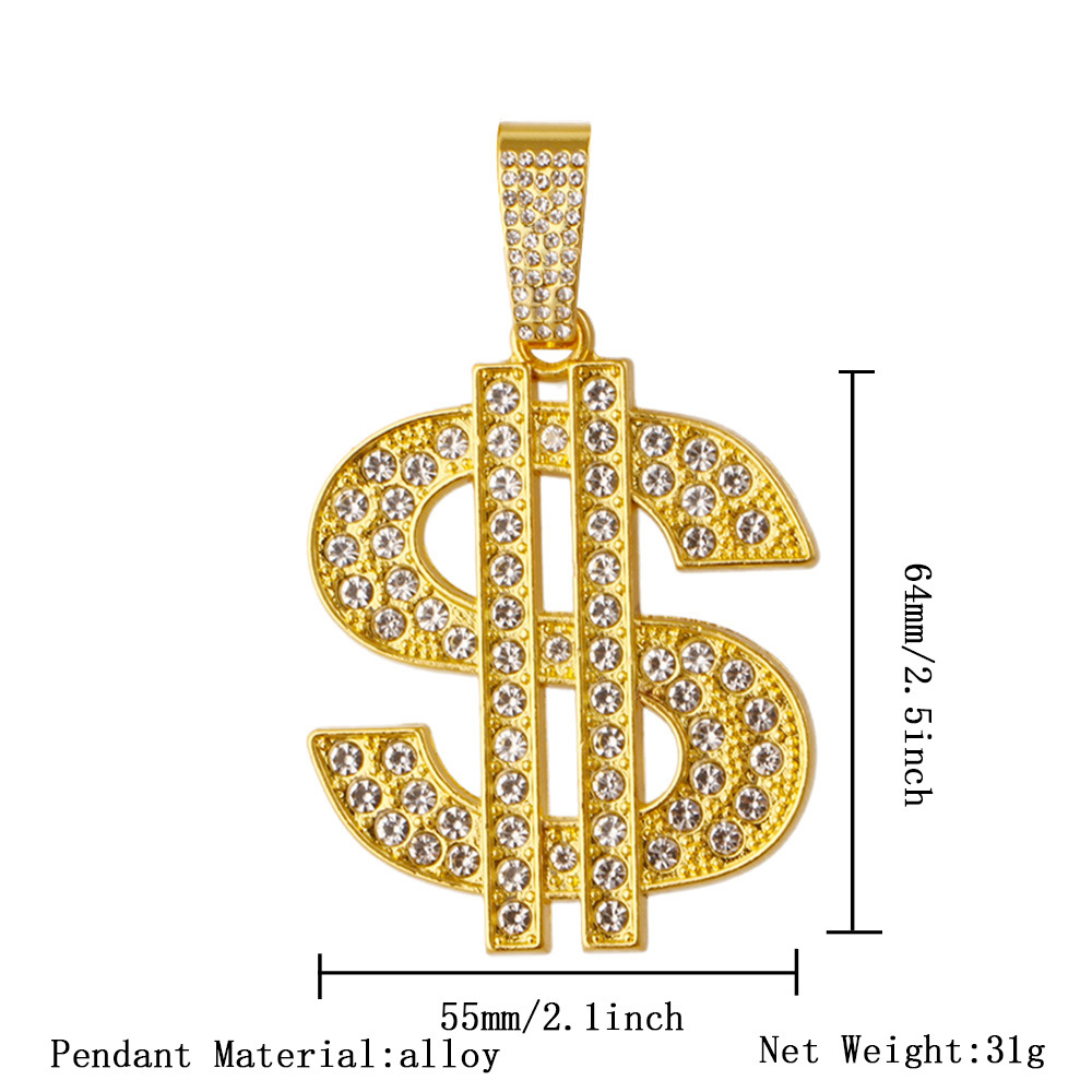 金色美金吊坠