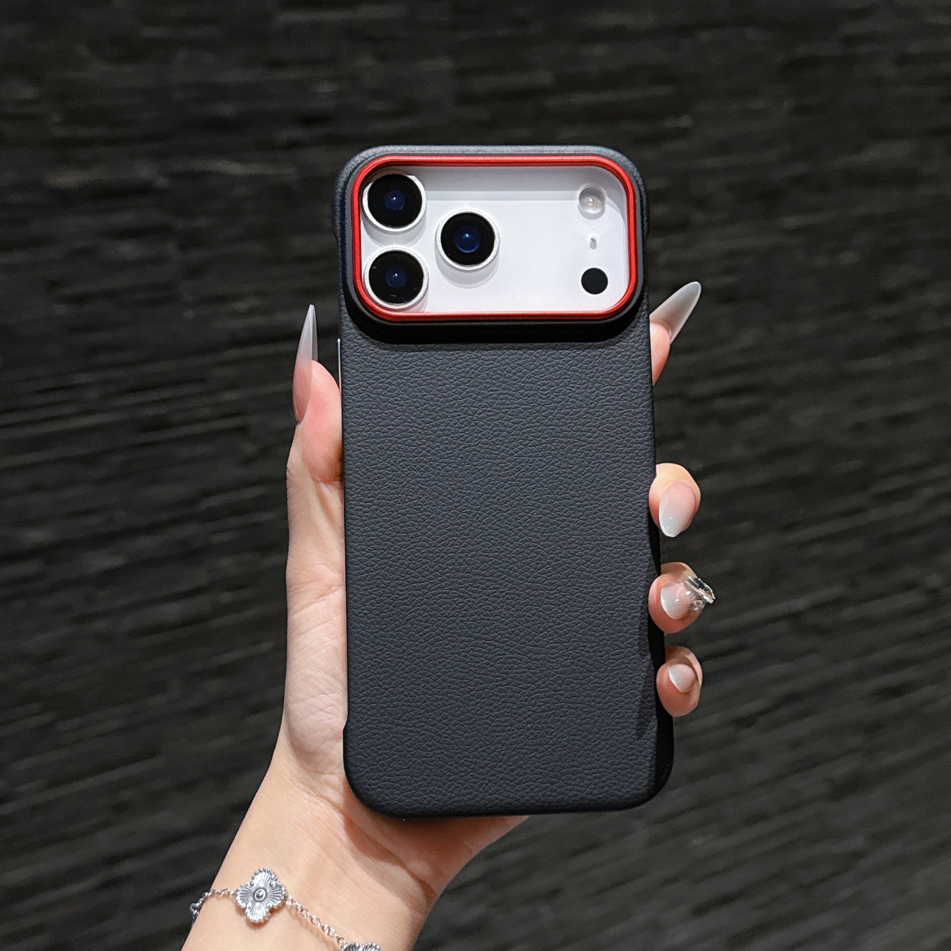 Leather bezel-less magnetic charging case for iPhone 17, new bare-hand feel, compatible with iPhone 17 Pro Max, anti-drop