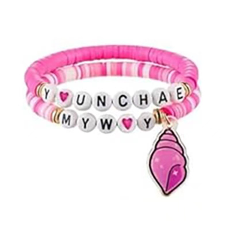 Concert Fan Peripheral Inspiration Friendship Polymer Clay Bracelet Shell Infinite Key Guardian Shield Keychain Accessory