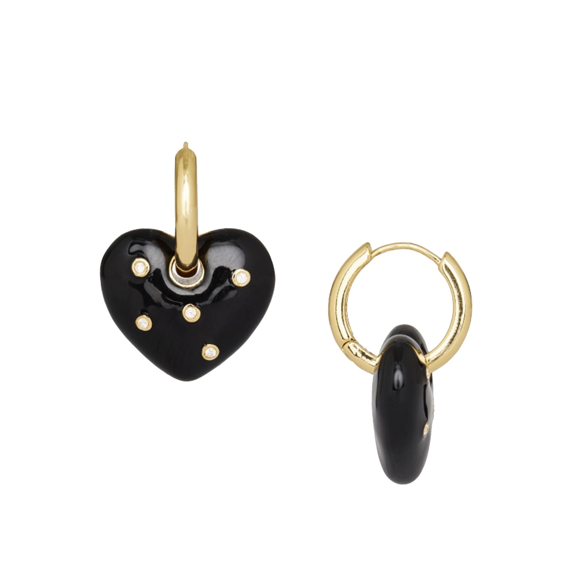 Exclusive Zhang Ruonan Ren Min Botticelli Enamel Love Earrings