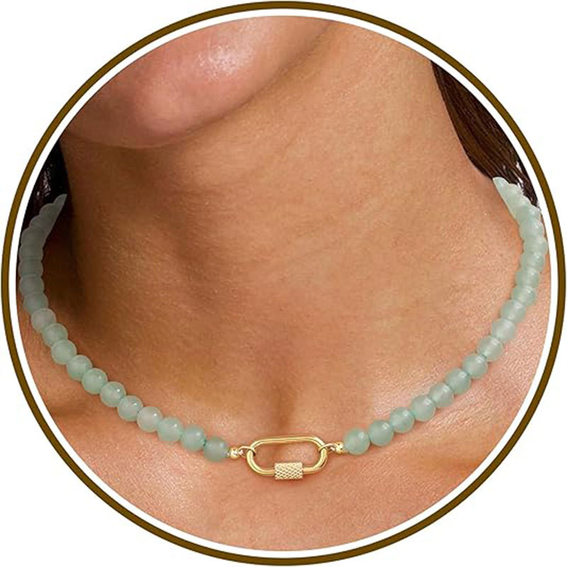Women's Jewelry Gemstone Necklace Girl Gift Item Colorful Necklace