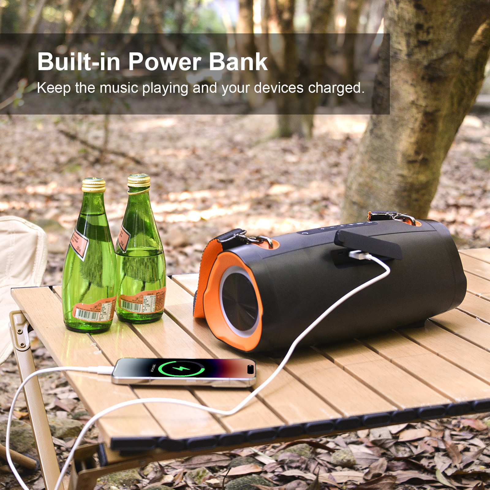 DOSS New Product Outdoor Bluetooth Speaker High Power Heavy Bass Waterproof External Charging Mobile Phone Tablet Universal