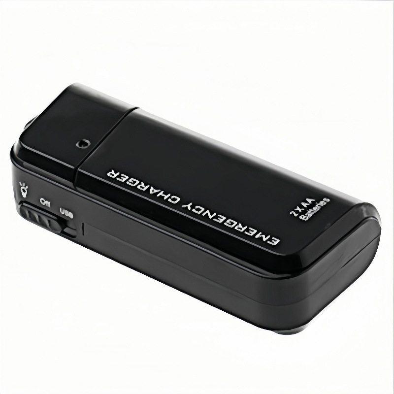 Backup 2AA slide cover USB interface 5号 battery box outdoor LED flashlight lighting 2XAA emergency charger