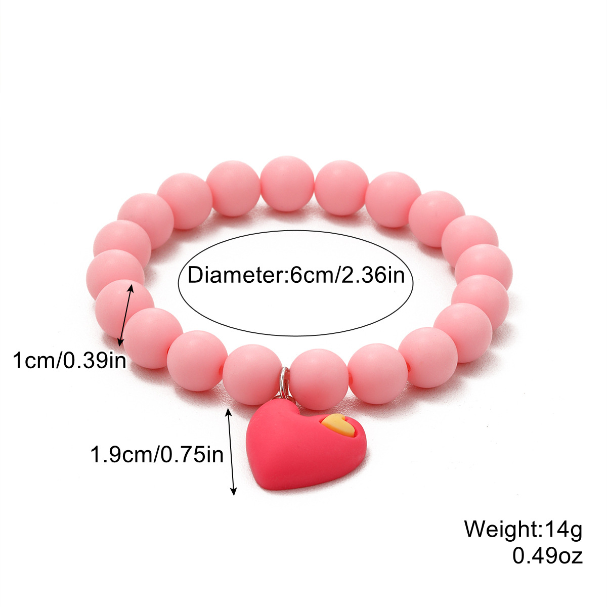 Bracelet set cartoon dopamine style colorful stacked bead bracelet set
