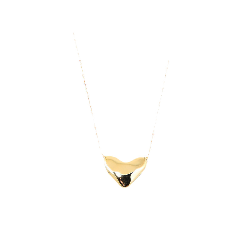 Liu Yifei Monica S925 Silver Gold-Plated Simple Irregular Heart-Shaped