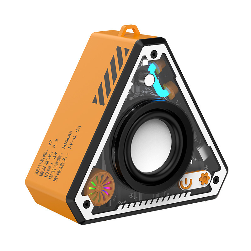 V2 speaker new wireless Bluetooth subwoofer mecha portable mini home desktop small steel cannon speaker