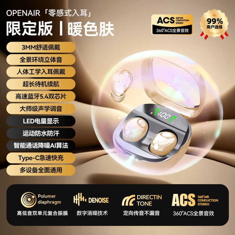 2025 Sleep Wireless Bluetooth Earphones Mini Invisible In-Ear High Sound Quality Universal for Mobile Phones